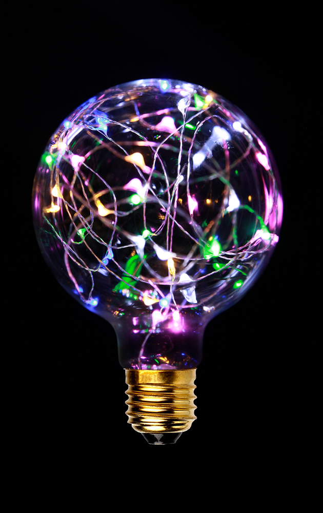 Светодиодная декоративная лампа SUN-LUMEN STARRY RGB G95 40LED 1.5W E27 40LED 150Lm (мигает)
