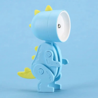 Детский светильник - фонарь «Динозавр-дракон» / беспроводной ночник-игрушка, Синий