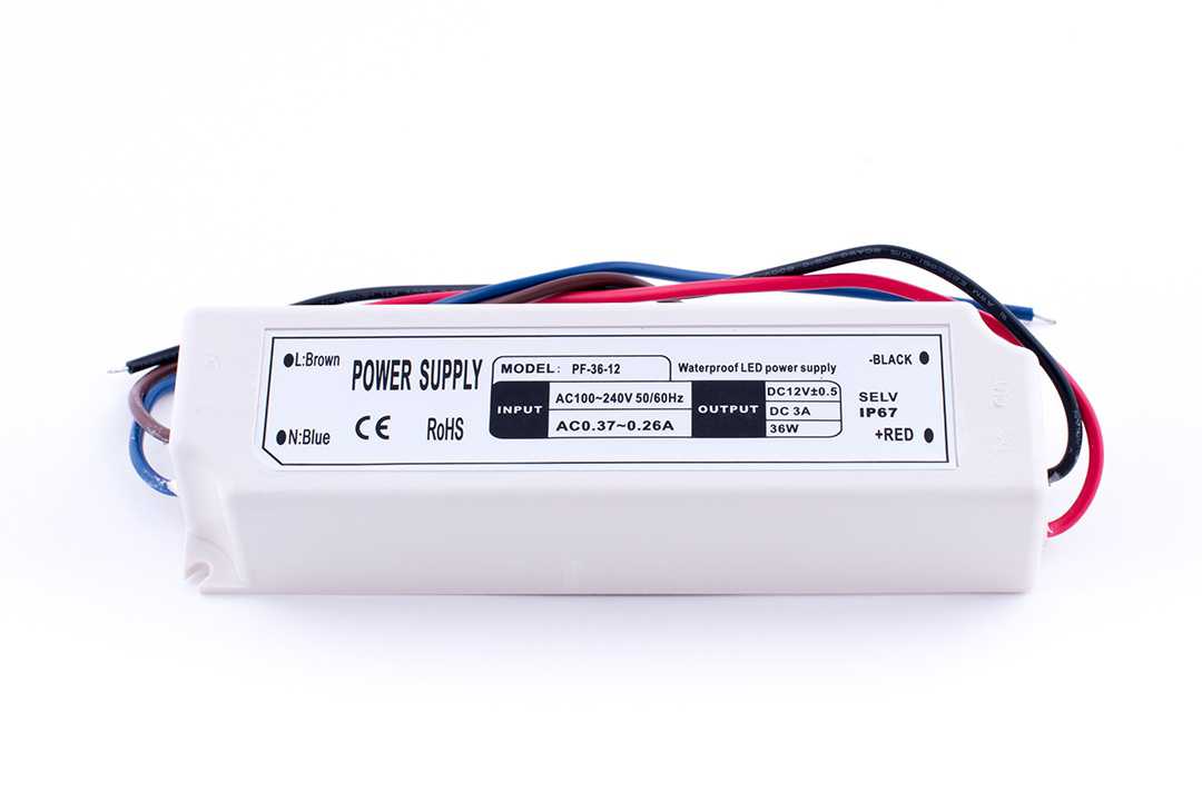 Блок питания компактный (пластик) 35W IP67 12V