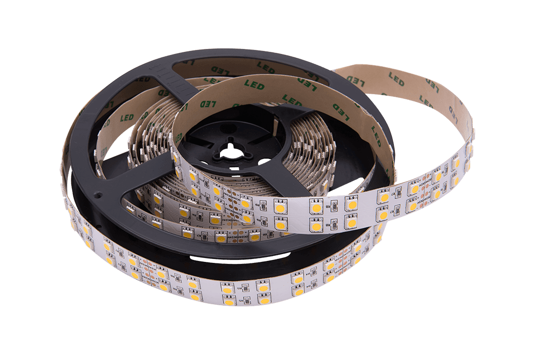 Светодиодная лента SMD5050 120Led/m 28,8W/m IP20 24V (холодный белый) 5m, скотч 3М