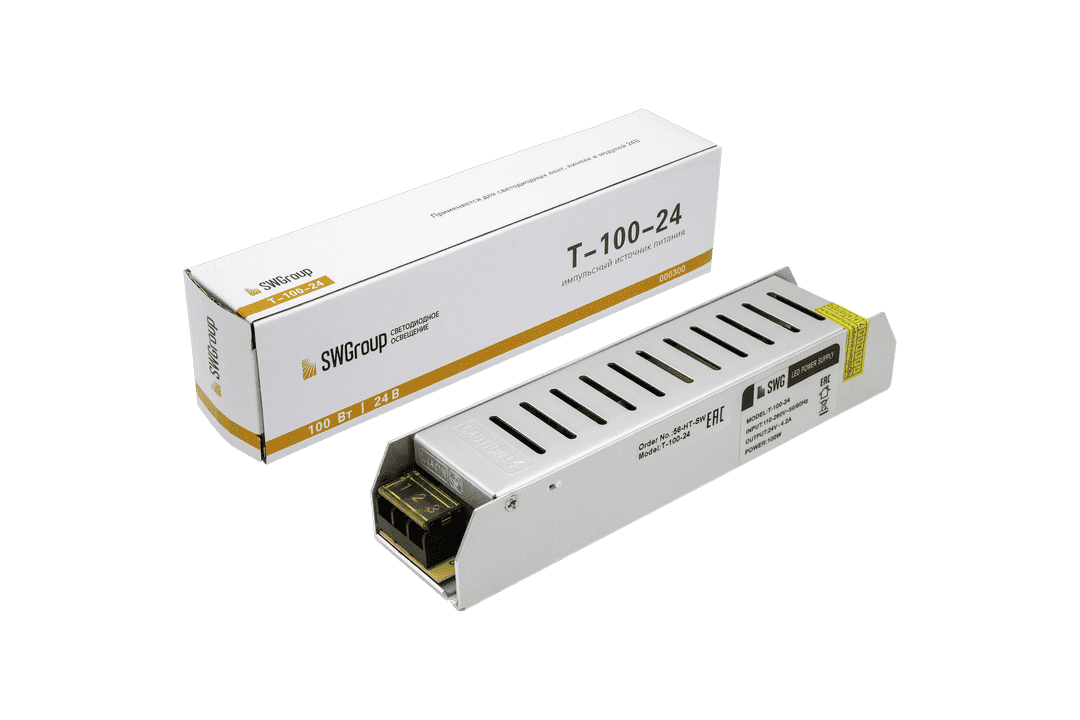 Блок питания компактный (узкий) 100W IP20 24V