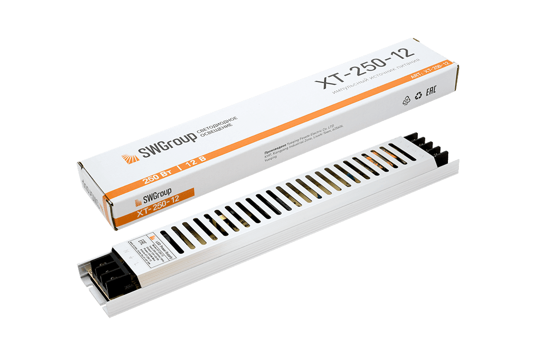 Ультратонкий блок питания в металлическом корпусе 250W IP20 12V