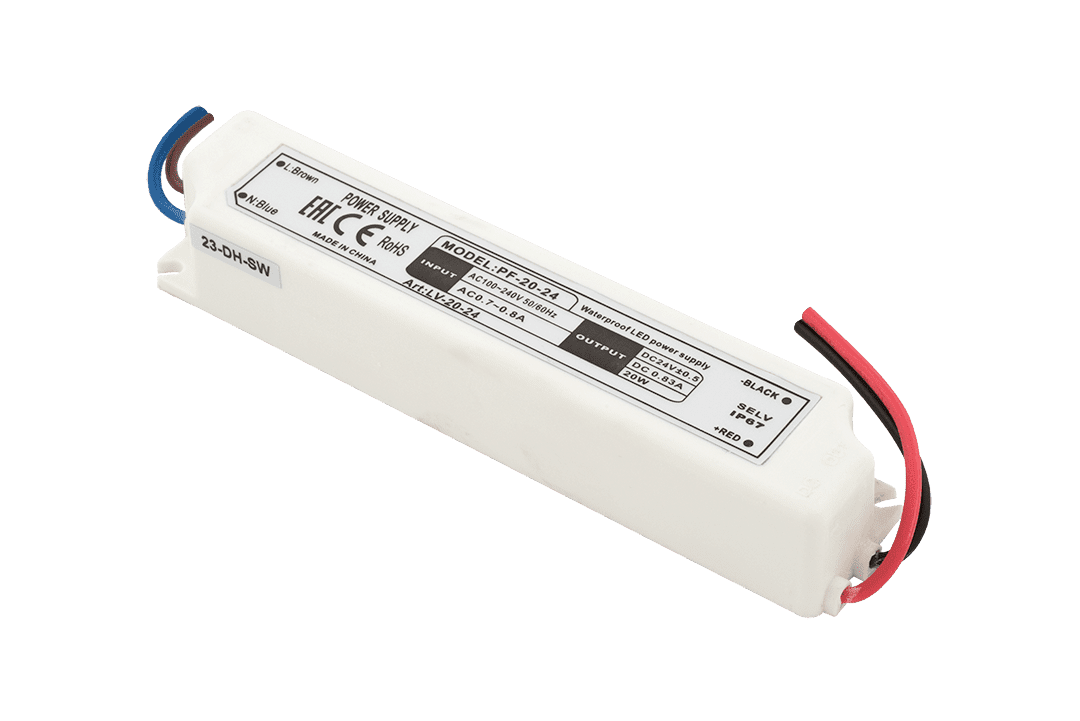 Блок питания компактный (пластик) 20W IP67 24V