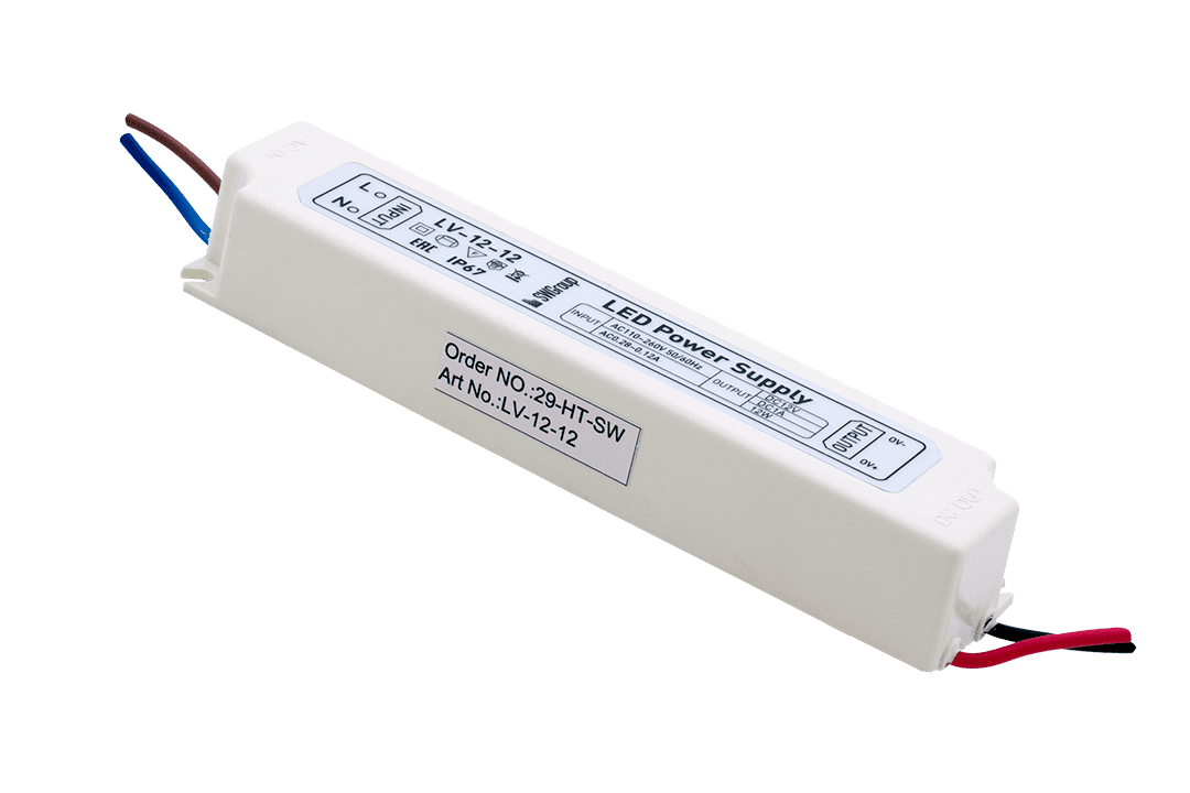 Блок питания компактный (пластик) 12W IP67 12V