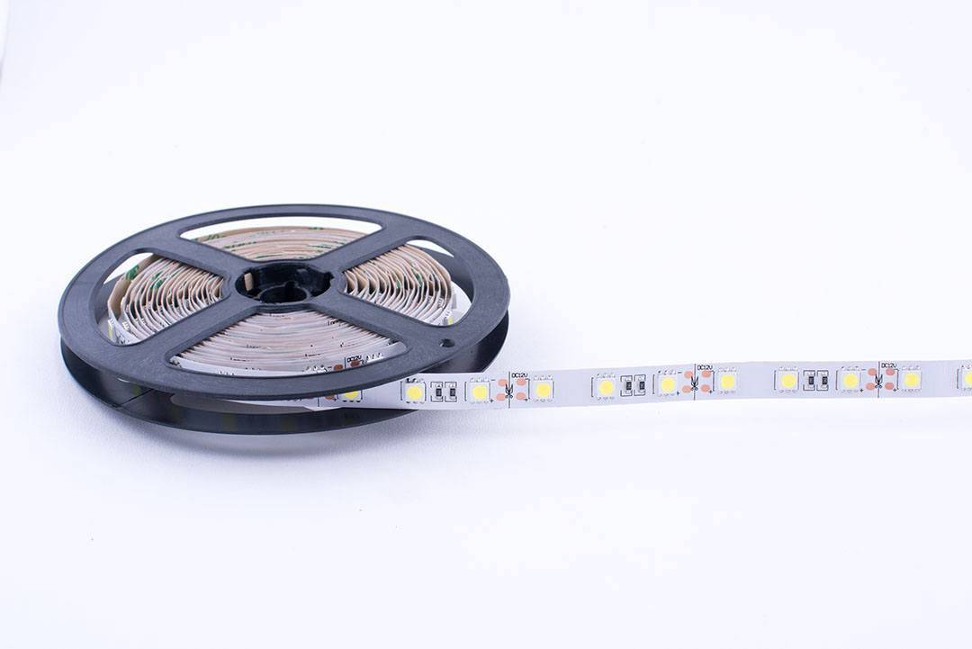 Светодиодная лента SMD5050 60Led/m 14,4W/m IP20 12V (ультрахолодный белый) 5m, скотч 3М