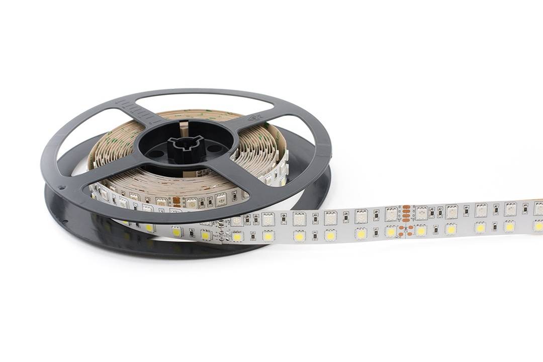 Светодиодная лента SMD5050 120Led/m 28,8W/m IP20 24V (RGB+холодный белый) 5m, скотч 3М