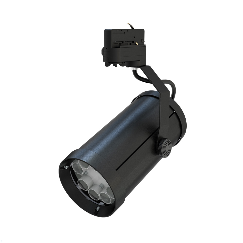 Акцент 24 CRI80 5000К 90&deg; RAL9005 Муар Трековый шинопровод