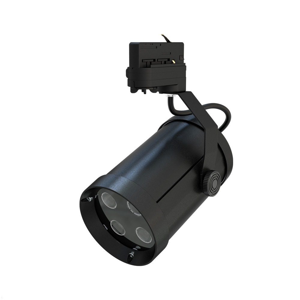 Акцент 8 CRI80 5000К 90&deg; RAL9005 Муар Трековый шинопровод