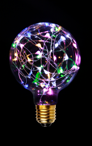 Светодиодная декоративная лампа SUN-LUMEN STARRY RGB G95 40LED 1.5W E27 40LED 150Lm (мигает)