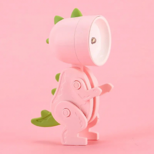 Детский светильник - фонарь «Динозавр-дракон» / беспроводной ночник-игрушка, Розовый