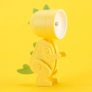 Детский светильник - фонарь «Динозавр-дракон» / беспроводной ночник-игрушка, Желтый